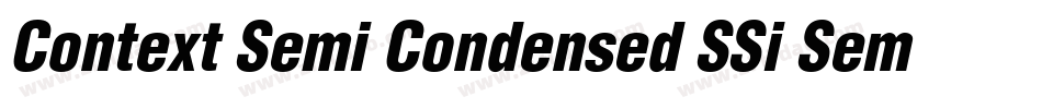 Context Semi Condensed SSi Semi Condensed字体转换